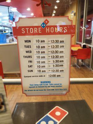 Store hours