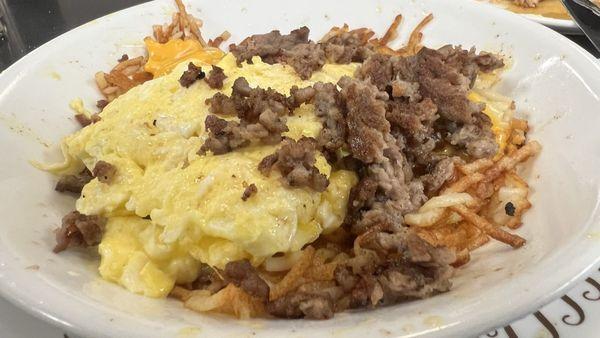 Sausage Egg & Cheese bowl