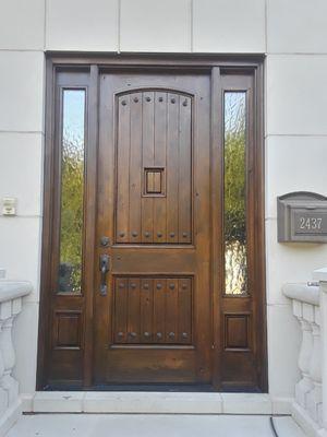 Exterior front door after