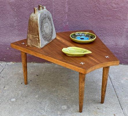 Mid century Merton Gershun for American of Martinsville wedge table