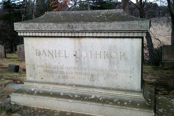 Publisher Lathrop at Sleepy Hollow Cemetery.