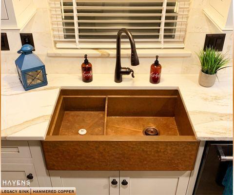 USA made copper undermount kitchen sink