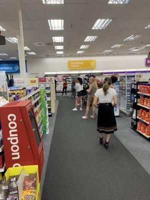 Line for the pharmacy. 45 minutes minimum