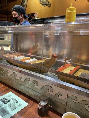 conveyor belt sushi, but replace belt with boats lol