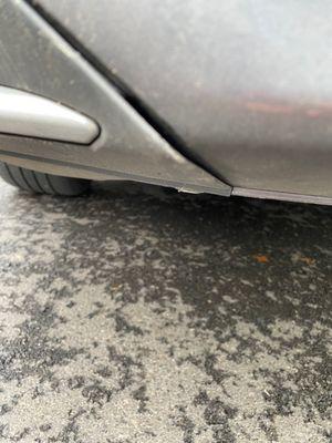 Other side of under bumper gap apparent