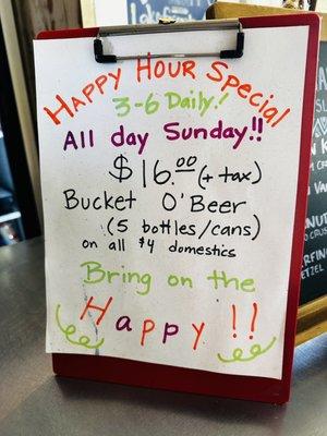 Happy Hour Specials