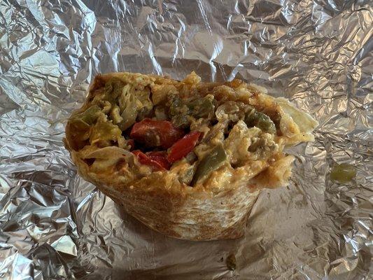 Love this veggie breakfast burrito