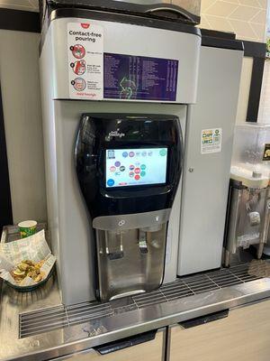 Sodapop dispenser at Subway