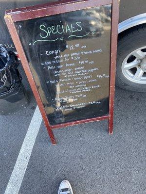 Special's Menu