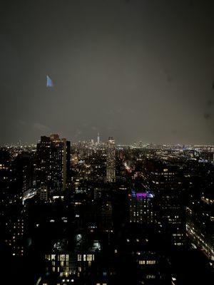 View at night from the highest floor looking south