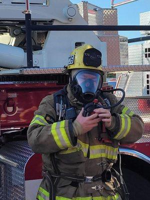 Fire prevention demo at the Library