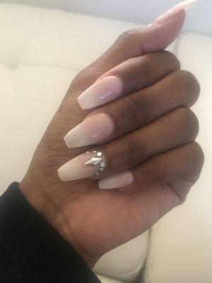 Ombré coffin nails