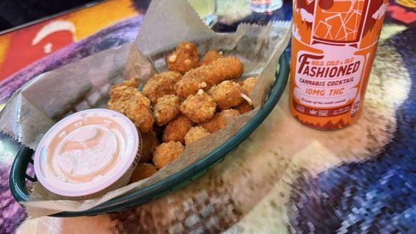 The spicy cheese curds are actually QUITE SPICY.