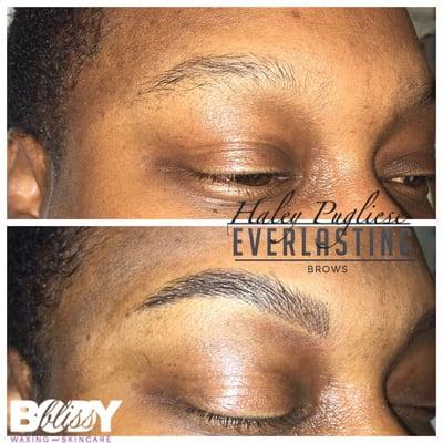 Brow Microblading before & after pictures.