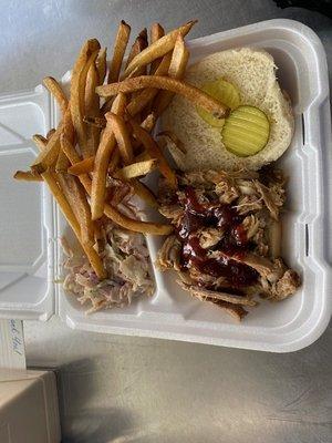 Pulled Pork Sandwich with slaw & House Cut Fries