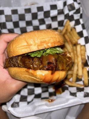 the bourbon bbq burger