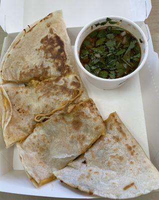 Birria Quesadilla with Consume