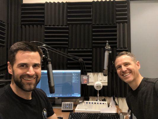 In the podcast studio with Dr. Parker Houston. Check us out at The Next Peak Podcast on Apple, Google, and Spotify.