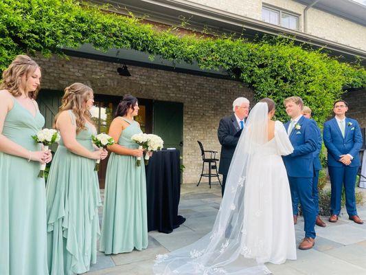 Outdoor wedding area