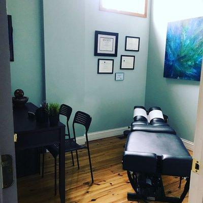 Main chiropractic treatment room