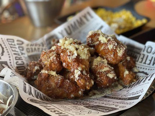 Fried chicken garlic butter sauce