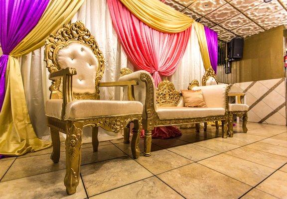 Bengali Gaye Holud Wedding Seating and Mandap - Engagement Party