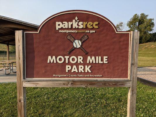 Welcome to Motor Mile Park, Christiansburg