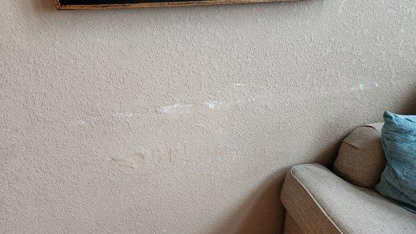 Wall paint scrapes