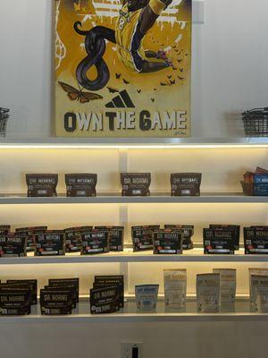 Inside Dispensary Culver City with Weed Display DR. Norms Edibles