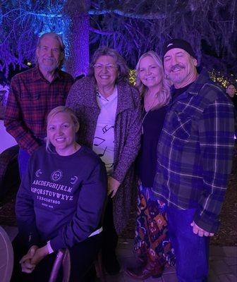 Enjoying friends, beautiful lights and live music @ the 123 Farm Lavender Nights, Cherry Valley, California, October 2024.