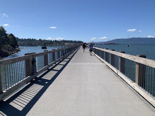 Paved bridge pathway