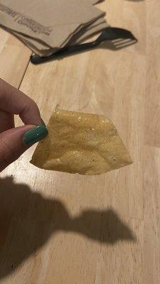 Chips dripping in oil