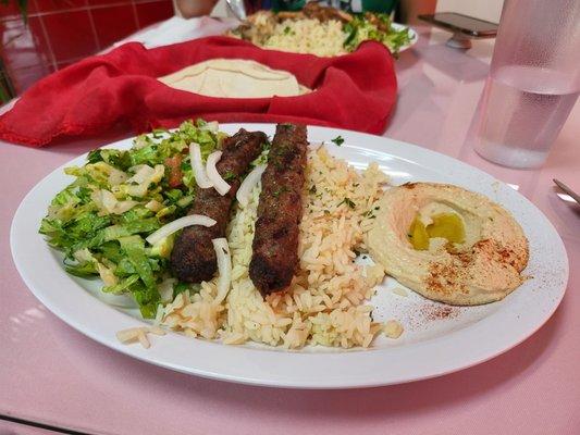 Kufta kebob plate