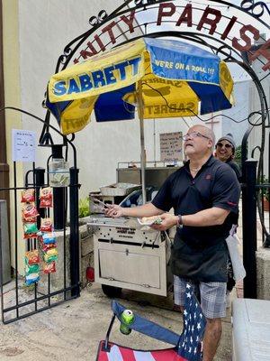 Find the FuN Sabrett Hot Dog Stand!