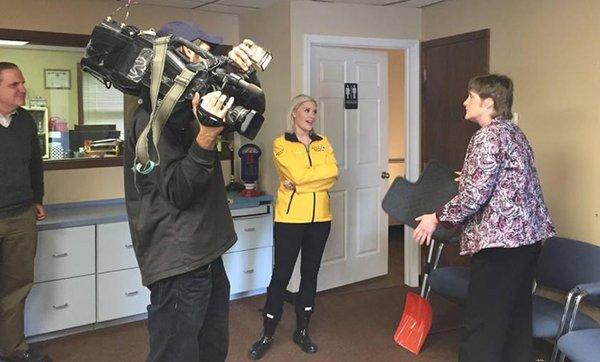 Channel 4 Action News visits Rogers Driving School headquarters in 2018.