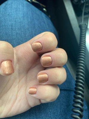 Copper gel nails