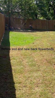 Before sod was installed