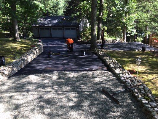 Tar & gravel driveway in Dover , Ma