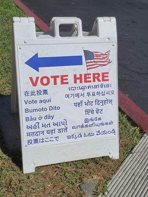 Signage in the many languages of the Santa Clara County electorate