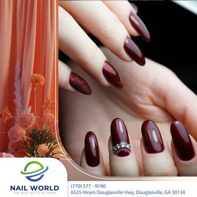 Step into Nail World and let your nails bloom with beautiful designs. Each nail tells a story of style and sophistication!