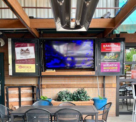 Patio's BIG tv