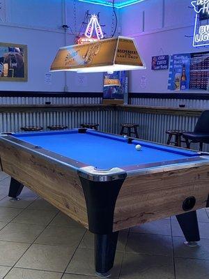 Two pool tables