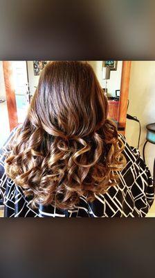 Highlights, curls, hair