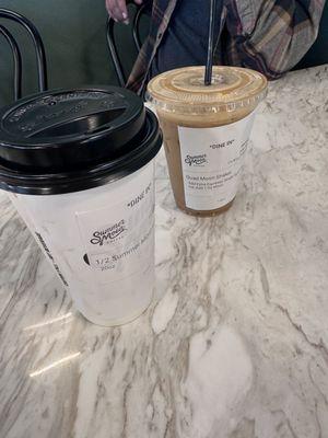 1/2 summer moon latte & quad moon shaker