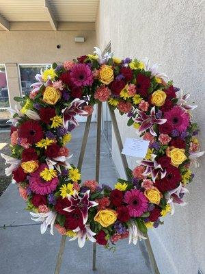 Mix colorful wreath