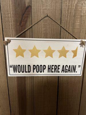 Funny bathroom sign (for sale)