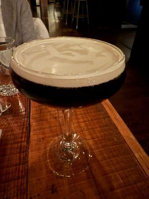 Coffee Talk Cocktail (basically an espresso martini)