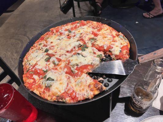 Margherita pizza with play dough crust