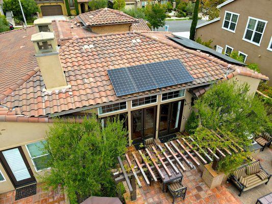 Roof top solar system installation