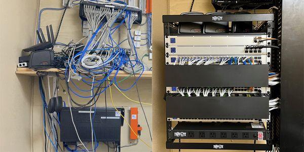 Getting tired of looking at that rat's nest in your network closet? Give us a call!